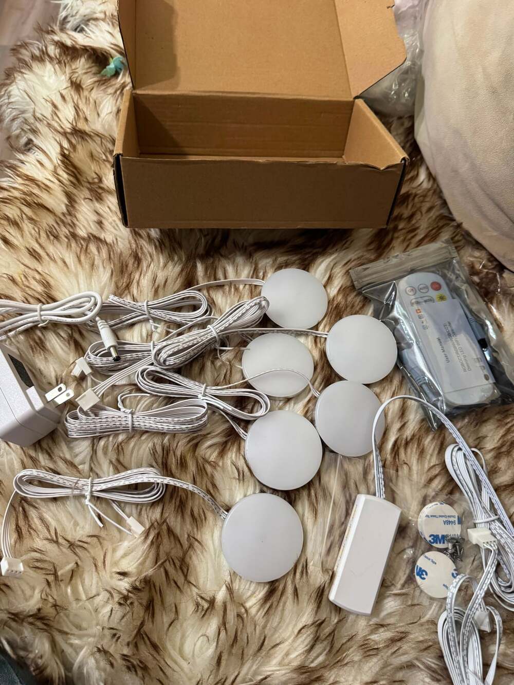 Rgbic cct rgbcct led wifi controller puck light 6 lights kit